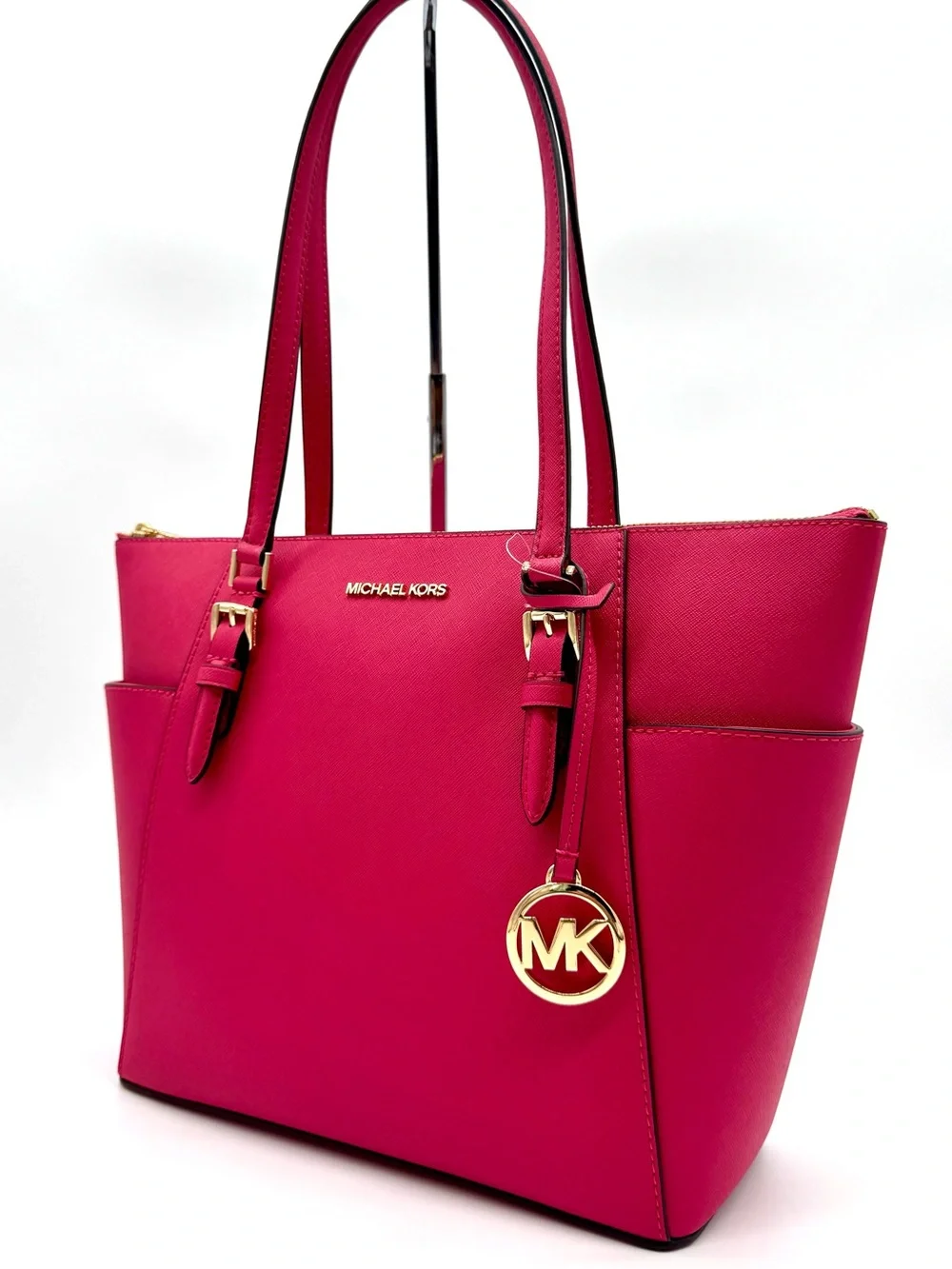 Michael Kors Large Charlotte Tote Bag Electric Pink